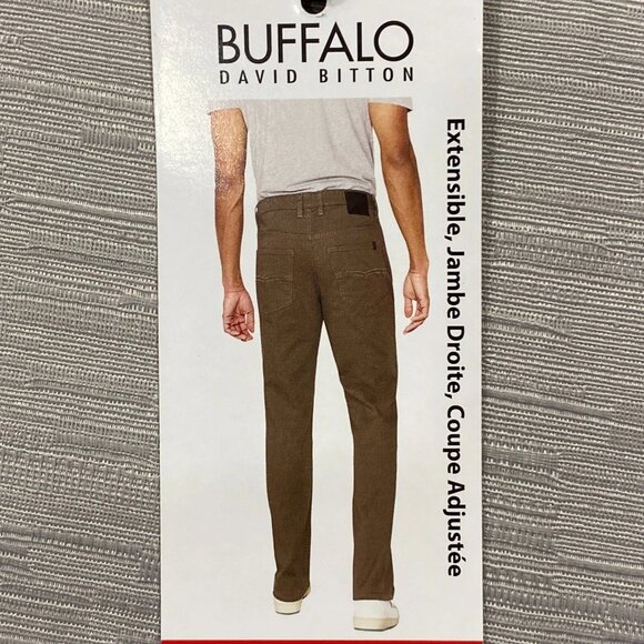 Buffalo David Bitton SAM Jeans Mens 30 x 32 Brown Denim Slim Fit Straight - Picture 4 of 12